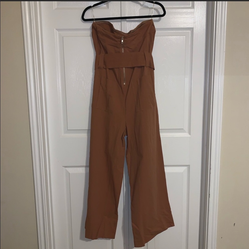 NWT JLUXLABEL Apricot Tube Wide Leg Romper